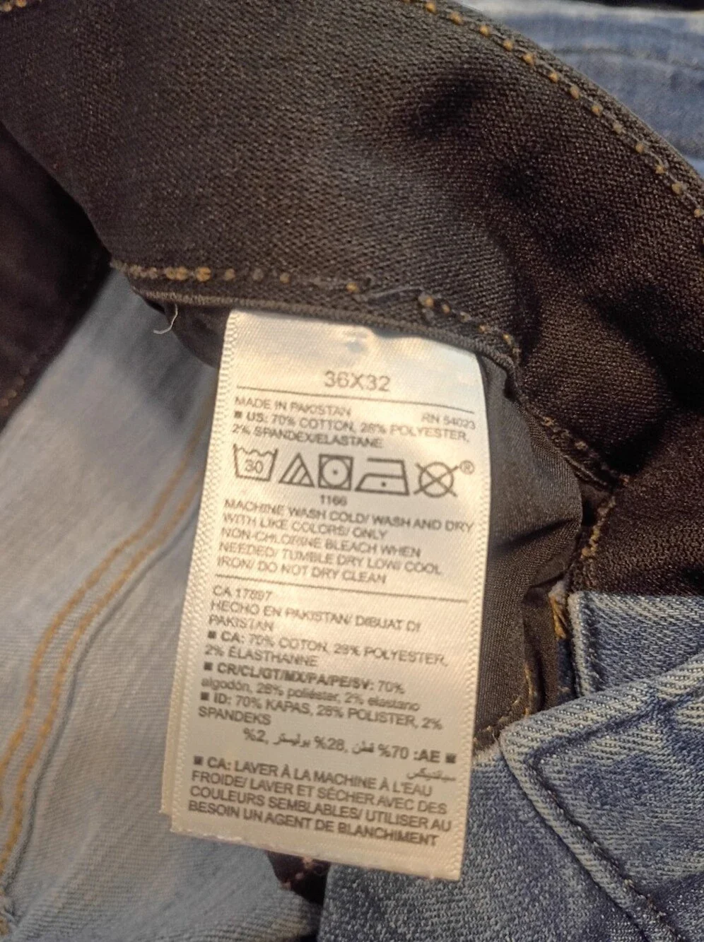 Old Navy Men's Slim Stretch Jeans in Washed Blue 36x32 5 Pocket